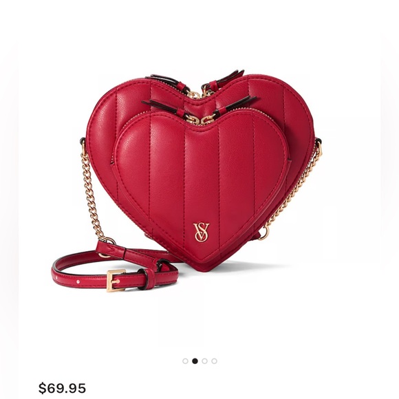 NWT! VICTORIA SECRET HEART BAG! I ADDED A NWT MATCHING BAGCHARM FREE! - Picture 2 of 10